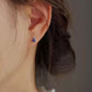 E廠【YC9965E】S925純銀迷你三角鋯石耳環女精緻閃亮小巧精緻輕奢耳飾品 24.02-3