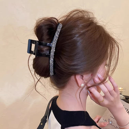 C廠【X66】輕奢精緻閃鑽抓夾女大號頭髮鯊魚夾2026新款髮量大髮夾高級感頭飾
 26.04-1