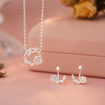 D廠【YC1349N】原創S999足銀典雅花之靈語套裝女清新獨特設計甜美耳飾 25.04-1