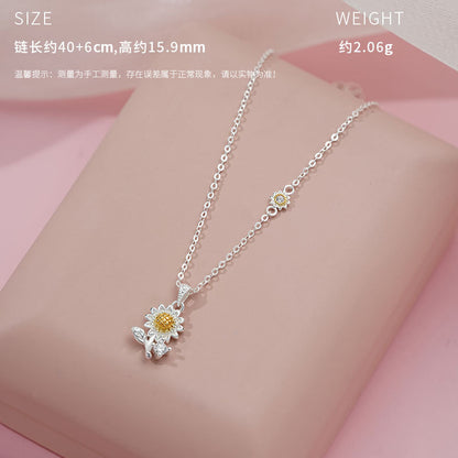 D廠【YC3104N】原創S999足銀葵之韻套裝簡約甜美小眾田園風氣質鎖骨鏈 25.02-2