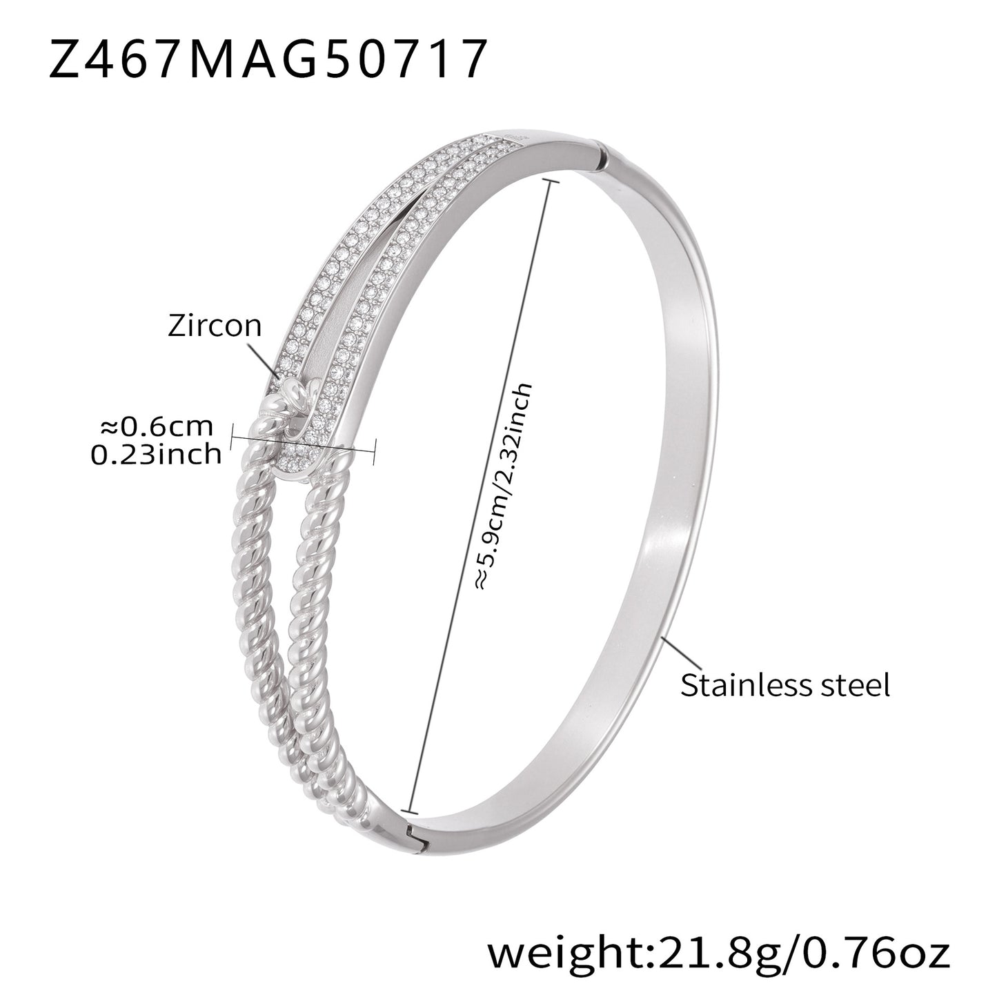B廠【Z467】不鏽鋼回字四方焦石卡扣手鐲項鍊18k金個性百搭珠寶首飾 25.07-4