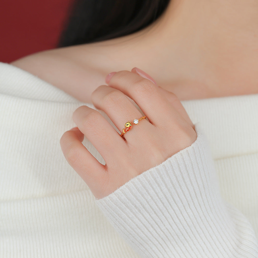 D廠【YC5239R】原創足銀S999錦鯉鋯石戒指上岸好運國潮復古國風精美小眾手飾
 26.01-1