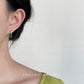 C廠【3852】天然石綠瑪瑙新潮新中式復古幾何圓球耳環耳環女優雅新款耳環 24.04-2