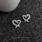 C廠【7067】微鑲鋯石925銀針蕾絲鏤空愛心銀色 氣質簡約甜美新款耳飾
 25.11-2