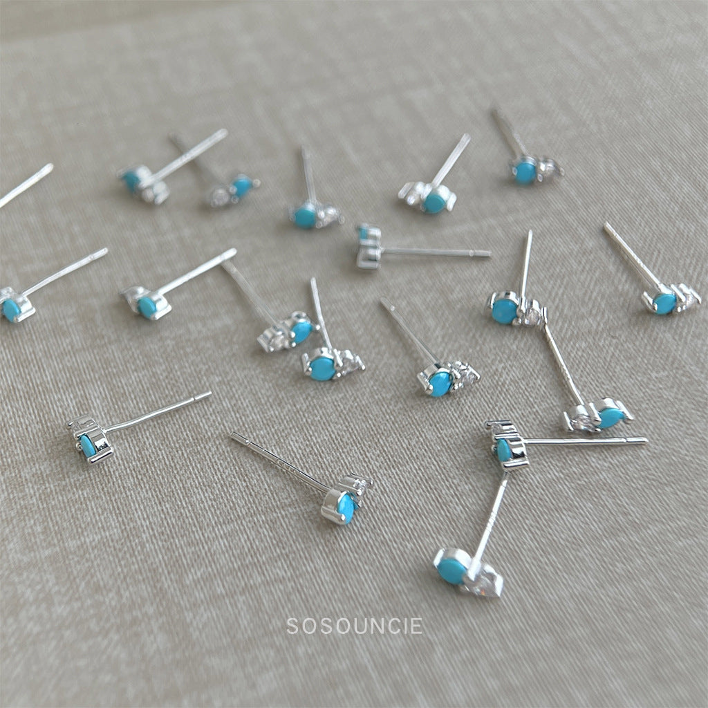 A廠【7186】迷你版小巧輕奢風通勤百搭學生s925銀針耳環清新甜美耳骨釘耳飾女
 25.12-1