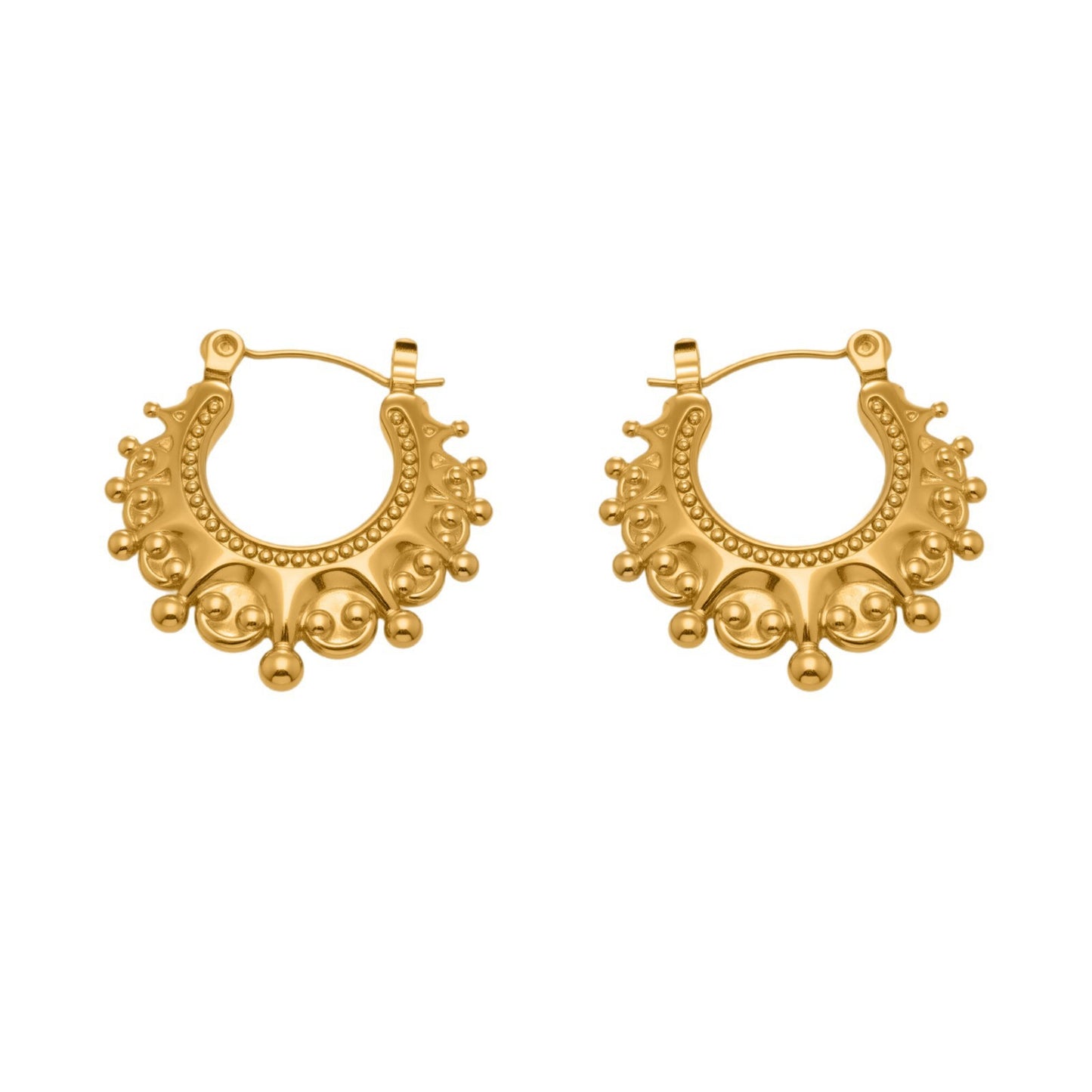 B廠【F944】歐美Marka質感重工金屬齒輪流行耳環小眾設計不鏽鋼耳飾鍍18k真金
 26.01-4