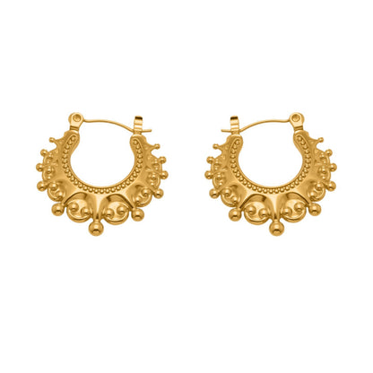 B廠【F944】歐美Marka質感重工金屬齒輪流行耳環小眾設計不鏽鋼耳飾鍍18k真金
 26.01-4