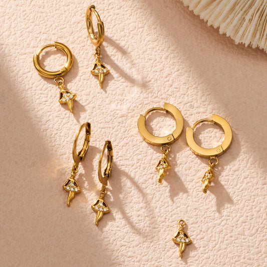 B廠【F180】ins小眾時尚設計小女孩耳環微鑲鋯石耳環歐美簡約輕奢不鏽鋼耳飾
 26.04-4