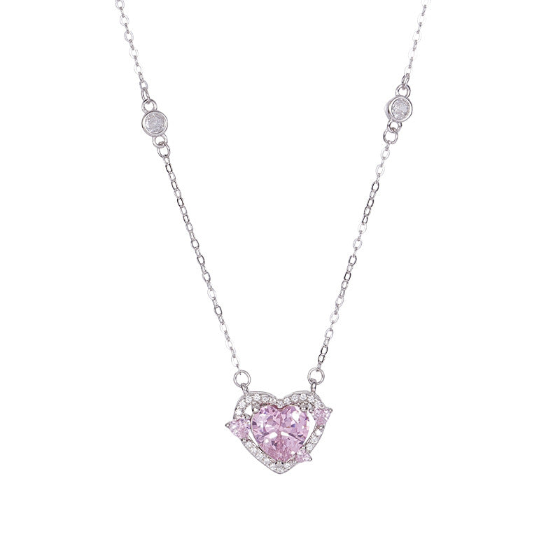 F廠【XDQ0026N】S999純銀甜美守護之心愛項鍊女高級感妲己女僕咖啡款鎖骨鏈
 25.11-1