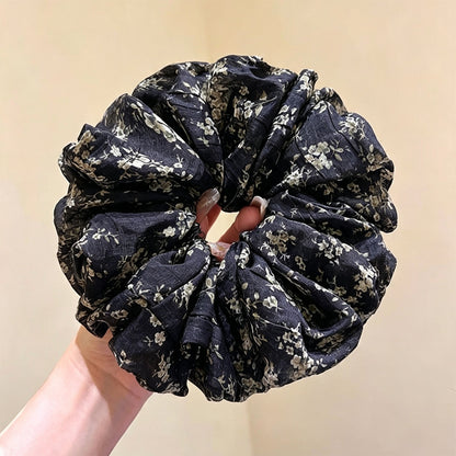 C廠【X694】溫柔碎花大腸髮圈女慵懶風扎頭髮繩高級感馬尾頭繩高彈性頭花髮飾
 26.08-2「C廠-單筆結帳需滿，NT$500出貨(不含運費)」