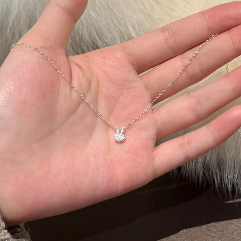 E廠【XDQ0790N】小清新925純銀小兔子項鍊女ins風韓版簡約通勤百搭鎖骨鏈首飾
 26.07-4