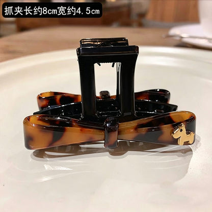 C廠【X176】新款醋酸蝴蝶結抓夾新款百搭髮量少盤髮夾女高級感後腦勺鯊魚夾子
 26.04-4「C廠-單筆結帳需滿，NT$500出貨(不含運費)」