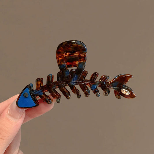 C廠【X140】韓國時尚魚骨抓夾女小眾設計感鯊魚夾2026新款盤髮夾子高級感頭飾
 26.04-3