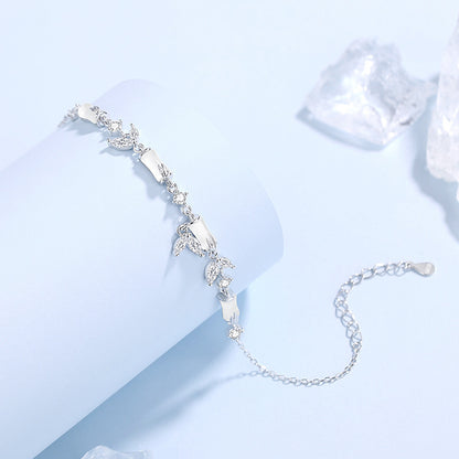 E廠【DQ1230S】原創清冷感白玉髓竹節手鍊女S925純銀新中式小眾百搭手飾銀飾
 26.03-2