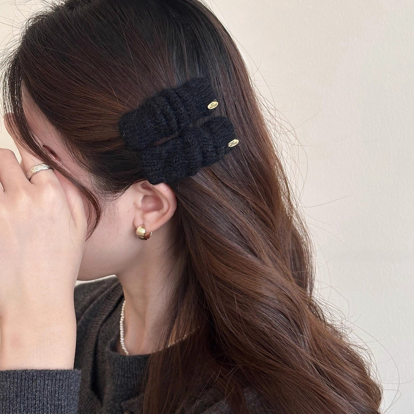 C廠【P61】秋冬軟糯針織簡約瀏海夾髮夾韓系少女BB夾髮卡碎髮夾子邊夾髮飾
 25.12-2「C廠-單筆結帳需滿，NT$500出貨(不含運費)」