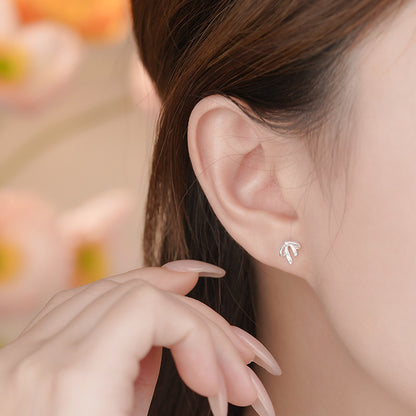 D廠【YC7265E】足銀S999蝴蝶結直針螺絲耳環公主甜美氣質優雅韓風溫柔耳飾
 25.11-1