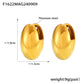 B廠【F1622】法式marka鵝蛋形耳環獨特設計輕奢鈦鋼光面耳環復古氣質耳飾 24.09-3