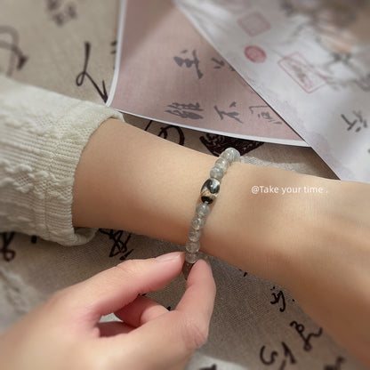 A廠【S19】A++天然石灰月光石水晶手鍊國潮新中式原創設計手飾飾品 25.05-1