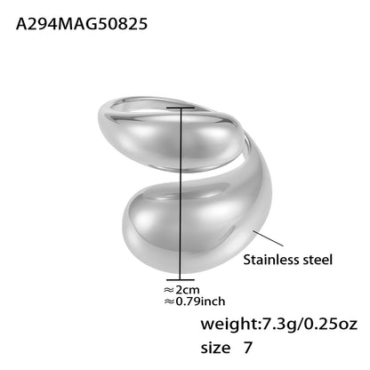 B廠【A293】小眾設計精緻戒指組合輕奢幾何愛心造型指環不銹鋼材質飾品 25.08-5