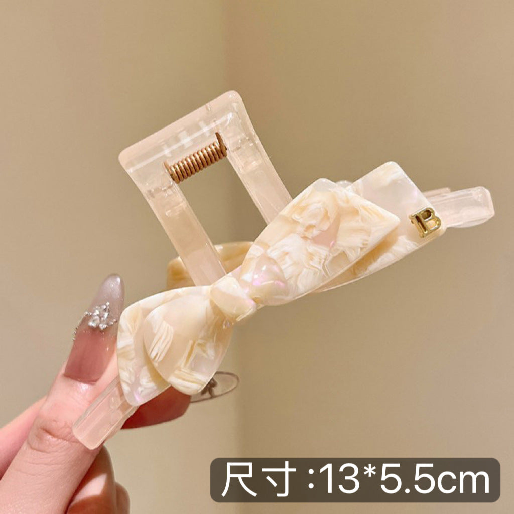 C廠【X240】韓國醋酸蝴蝶結抓夾女2026新款高級感髮夾後腦勺髮量大盤髮鯊魚夾
 26.05-2「C廠-單筆結帳需滿，NT$500出貨(不含運費)」