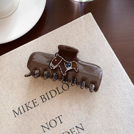 C廠【X109】設計感小馬抓夾女2026新款高級感髮量多髮夾後腦勺大號鯊魚夾頭飾
 26.04-3