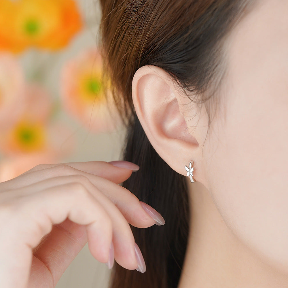 D廠【YC9500E】純銀S925甜美蝴蝶耳扣女時尚精緻百搭設計高級感優雅森系耳飾
 25.12-3