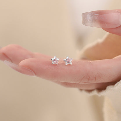 D廠【YC6184E】S999足銀五角星耳環新款簡約小巧精緻設計高級小清新耳飾 25.01-3
