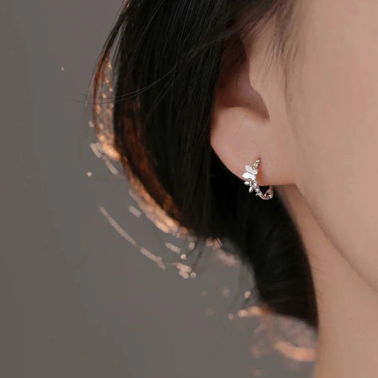 E廠【XDQ11406E】S925純銀時尚ins蝴蝶貝殼耳扣女小眾高級感氣質百搭耳環耳環
 25.12-2