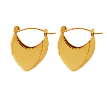 B廠【F010】歐美ins小眾設計愛心空心耳環不鏽鋼材質鍍18k真金高級感耳飾女
 26.01-1