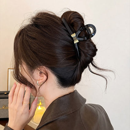 C廠【X622】韓系金標大蝴蝶結抓夾女高級感盤夾後腦勺量多鯊魚夾子頭飾
 26.07-5