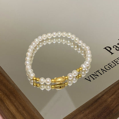 F廠【DQ0089S】萌寵法棍貓淡水珍珠手串女S925純銀精緻時尚可愛貓咪手飾
 25.10-4