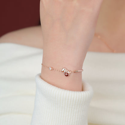 D廠【YC3521N】純銀S925財源滾滾馬年項鍊新款生肖馬手鍊國風耳環新中式耳飾
 26.02-4