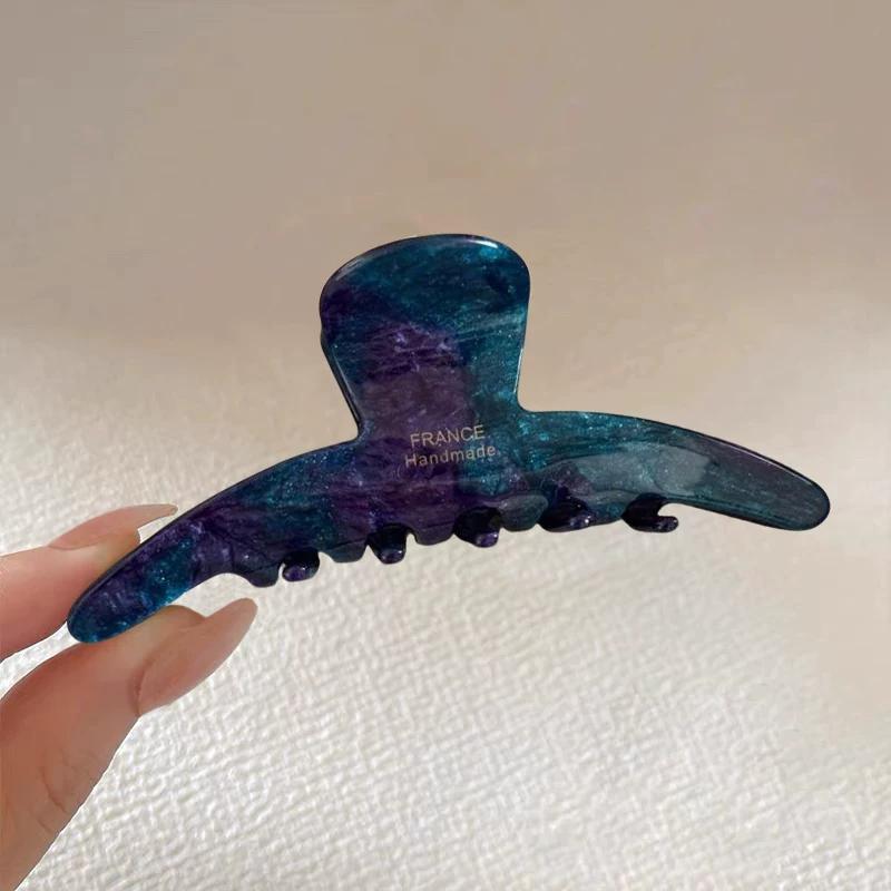 C廠【X116】高級感醋酸暈染中型抓夾女2026新款後腦勺盤髮鯊魚夾髮夾頭飾髮卡
 26.04-3