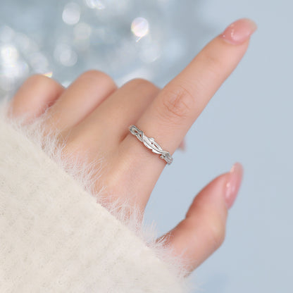 D廠【YC3870R】純銀S925甜美花枝戒指女田園風文藝森系精緻韓風可愛公主手飾
 26.01-2