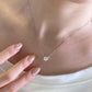 F廠【DQ0064N】S925純銀簡約輕奢爆閃單鑽項鍊女經典四爪鼻屎鑽吊墜鎖骨鏈潮
 25.09-3