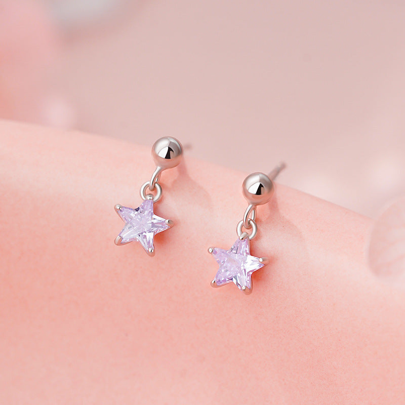 E廠【YC5998E】純銀S925星星耳環小清新韓風個性獨特氣質高級輕奢小眾耳飾
 25.11-2