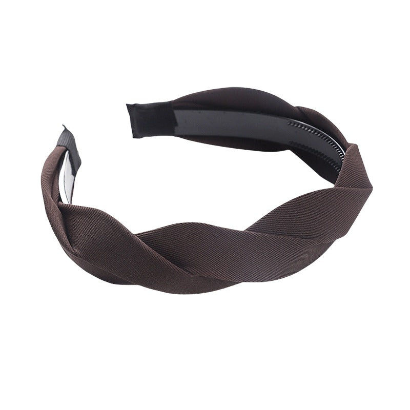 C廠【C307】秋冬復古麻花辮子髮箍女高級感美拉德髮飾頭扣壓髮卡高顱頂頭箍
 25.11-4「C廠-單筆結帳需滿，NT$500出貨(不含運費)」