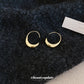 A廠【HE29001】14k真金電鍍歐美金屬感幾何橢圓形耳鉤時百搭耳環小眾設計感耳飾
 25.10-4