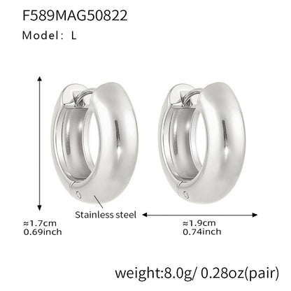 B廠【F589】歐美不鏽鋼精緻小巧時尚耳環簡約通勤百搭ins風耳飾鍍18k金 25.08-5