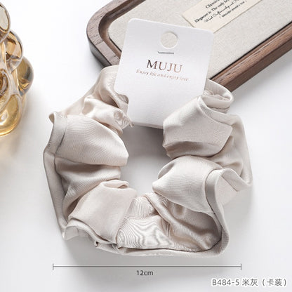 C廠【B484】卡片裝髮圈法式高級感大腸圈髮繩超大花苞緞面頭繩皮筋木耳邊髮飾
 25.10-5「C廠-單筆結帳需滿，NT$500出貨(不含運費)」