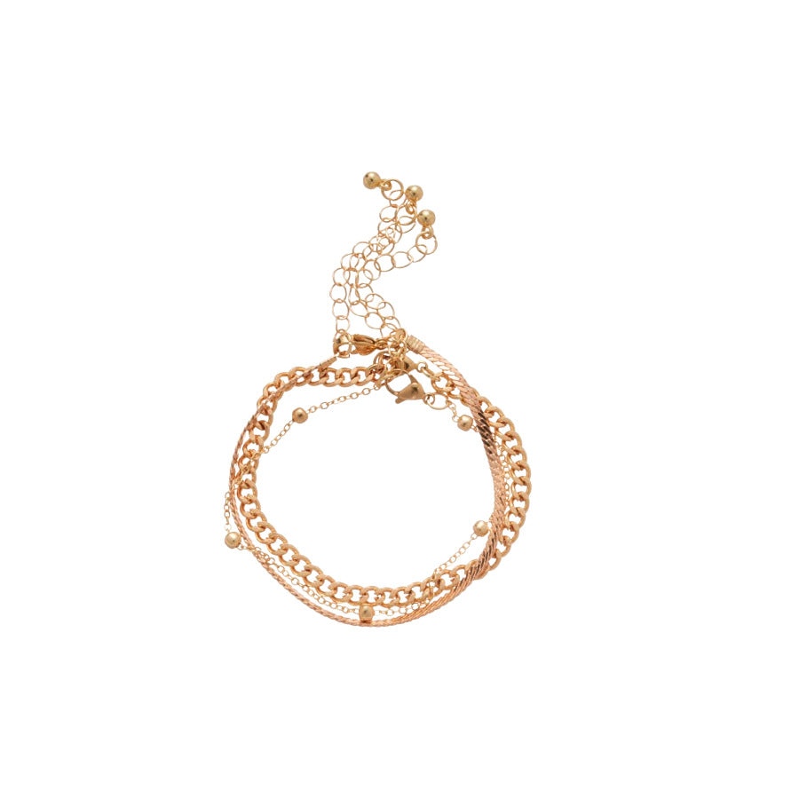 A廠【HB4601】歐美跨國金屬感蛇鍊手鍊三件組時尚百搭氣質手環小眾設計感手飾女
 25.10-1