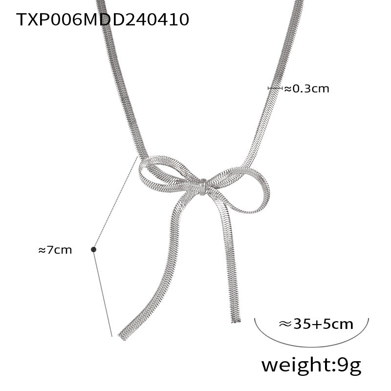 B廠【E006-F006-P006】歐美跨國熱銷BowEarring蝴蝶結飾品小眾金屬ins風設計首飾套裝女 24.04-3