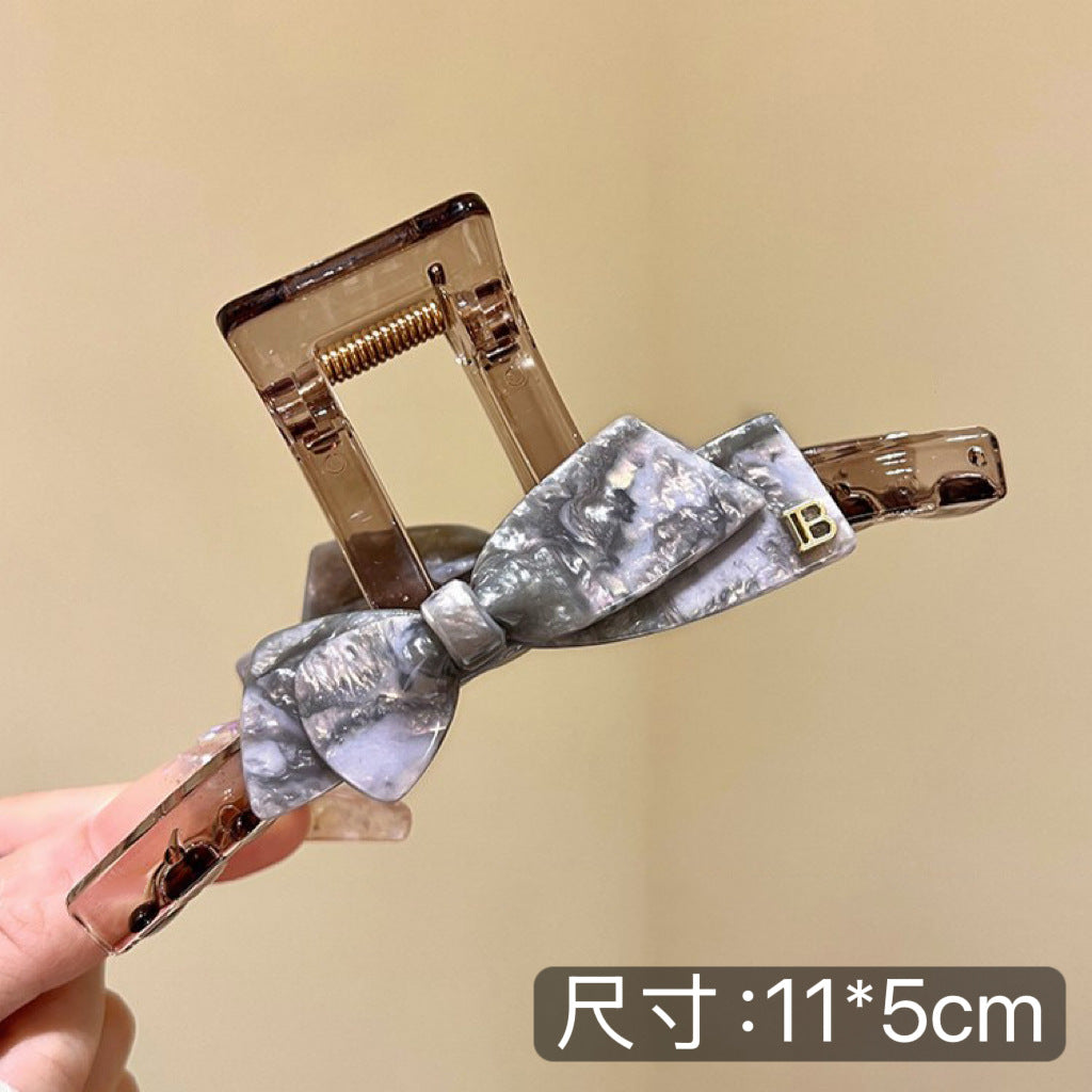 C廠【X240】韓國醋酸蝴蝶結抓夾女2026新款高級感髮夾後腦勺髮量大盤髮鯊魚夾
 26.05-2「C廠-單筆結帳需滿，NT$500出貨(不含運費)」