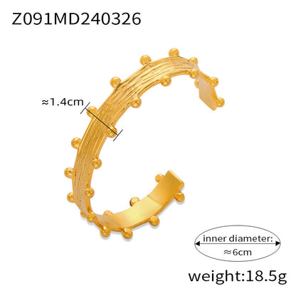 B廠【Z091-Z101】歐美個性小眾鈦鋼花朵手環18K鍍金不掉色輕奢氣質鑲鑽飾品 24.04