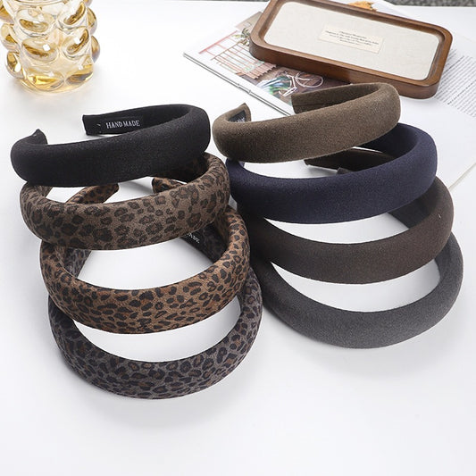 C廠【C304】復古豹紋髮箍韓版新款髮飾女氣質海綿髮捆頭扣甜酷風高顱頂頭箍
 25.11-4「C廠-單筆結帳需滿，NT$500出貨(不含運費)」