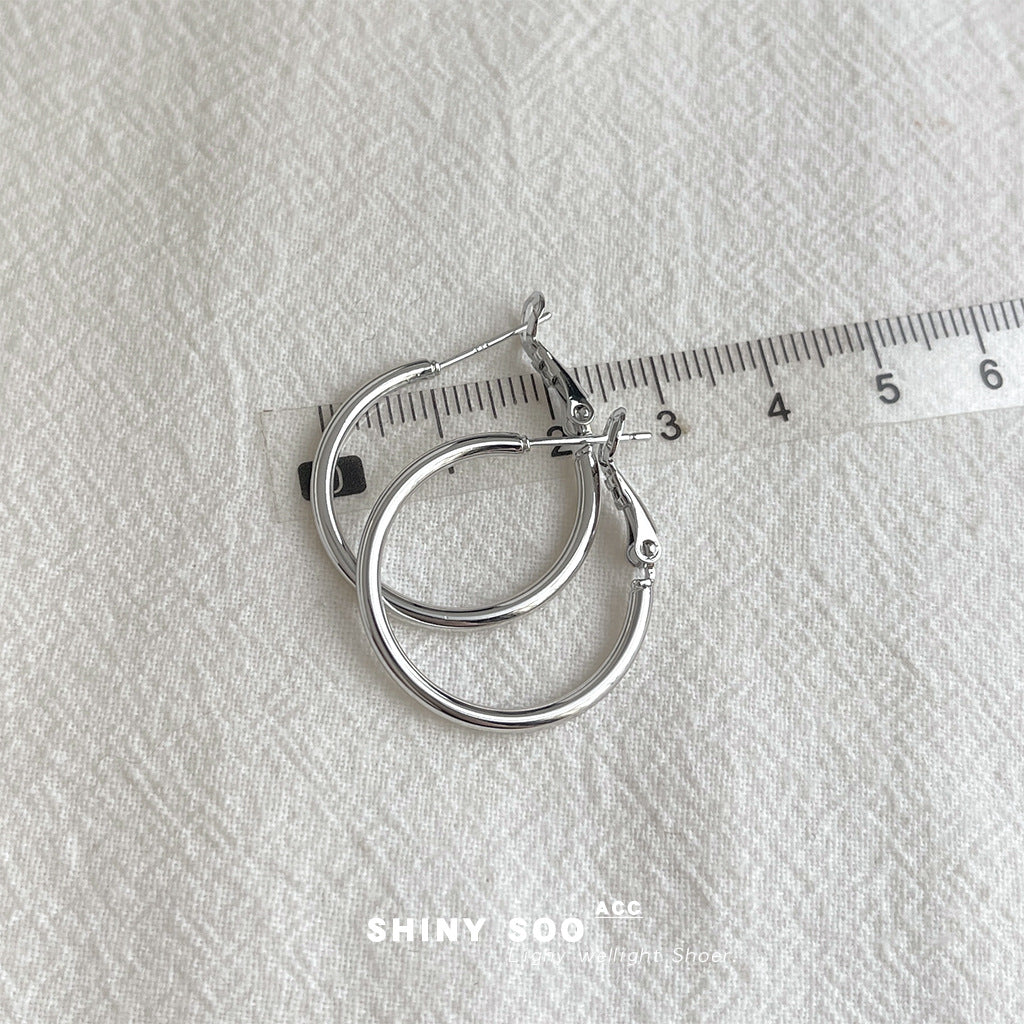 A廠【7120】極簡主義時尚高級感簡約圓大耳環個性小眾ins冷淡風耳飾女
 25.11-3