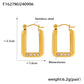 B廠【F1627】Marka法式長方形鑲鑽耳環不鏽鋼鍍18K金色優雅時尚氣質耳飾 24.09-2