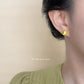 C廠【4754】時尚通勤高級感簡約風鍍14K圓形幾何珍珠耳環女氣質優雅新款耳環 24.08-4