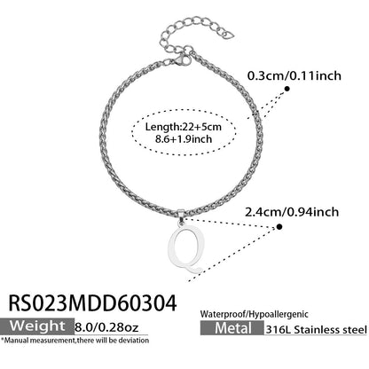 B廠【RS023】ins小眾時尚設計新款26字吊墜腳鍊不銹鋼材質歐美個性簡約腳飾
 26.03-2