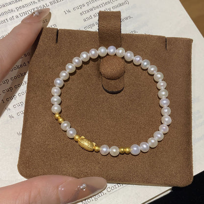 E廠【DQ0089S】萌寵法棍貓淡水珍珠手串女S925純銀精緻時尚可愛貓咪手飾
 25.10-4